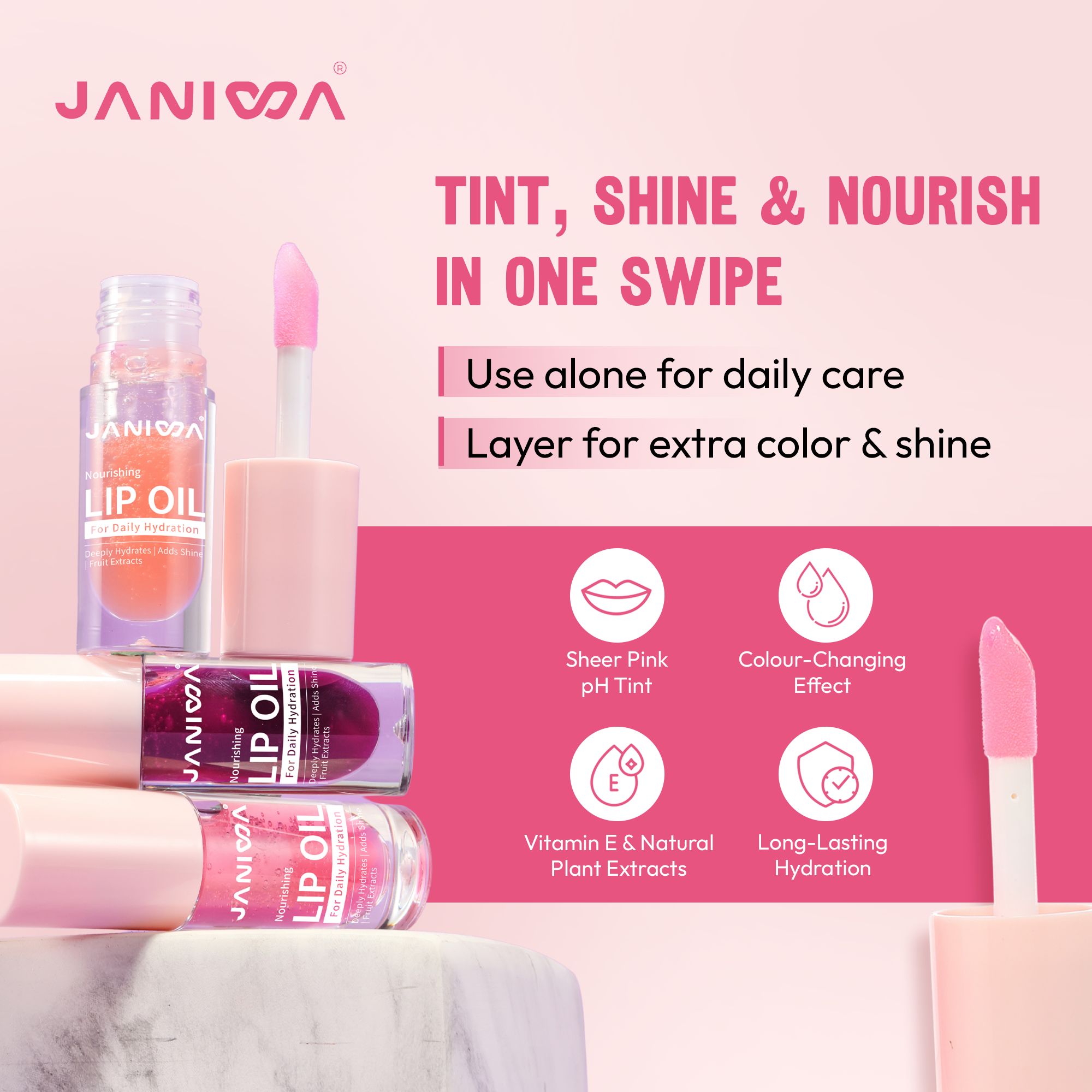 JANIWA Vegan Fruit Hydrating Lip Oil