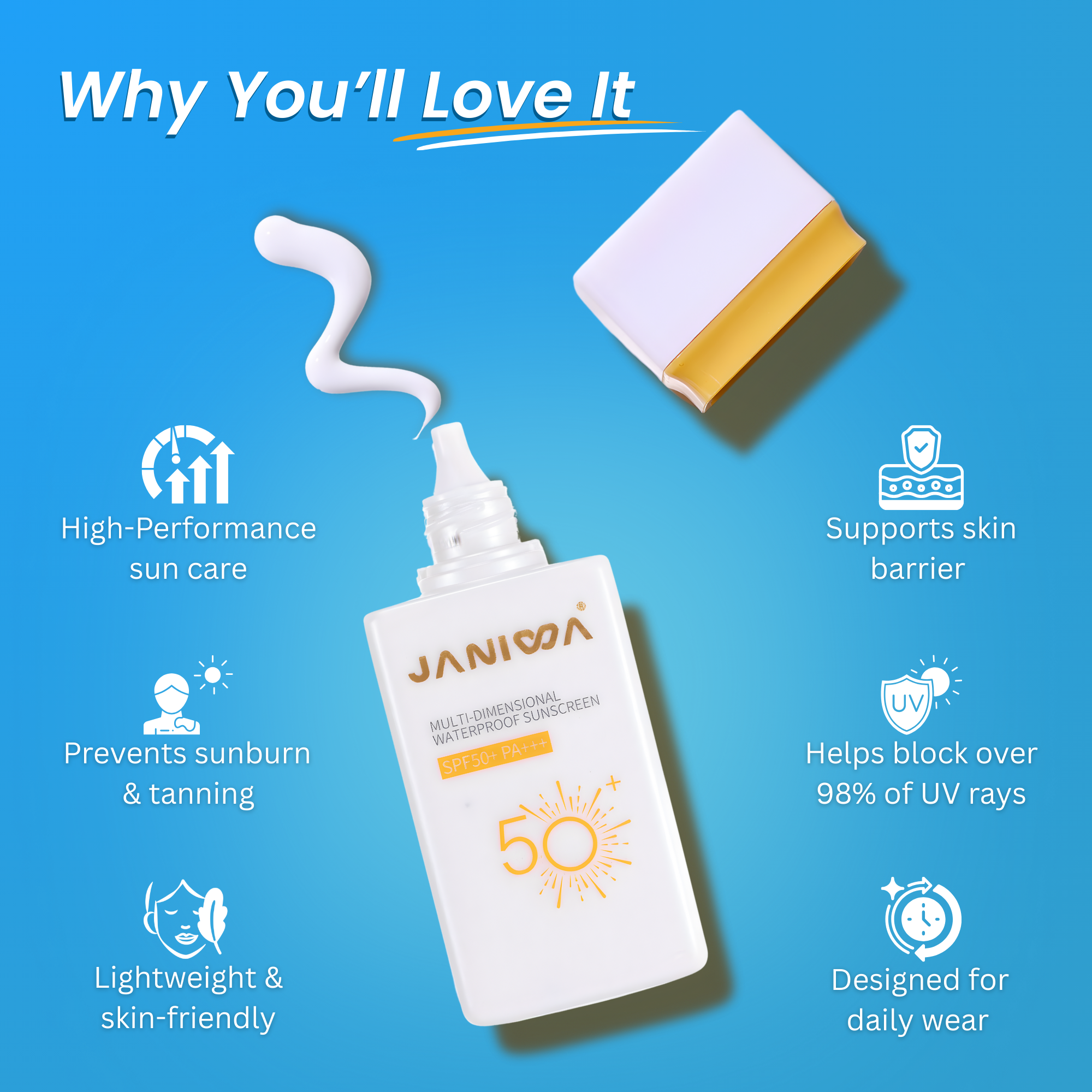 Janiwa Hydra-Shield Sunscreen SPF 50+ PA+++ - 30 g