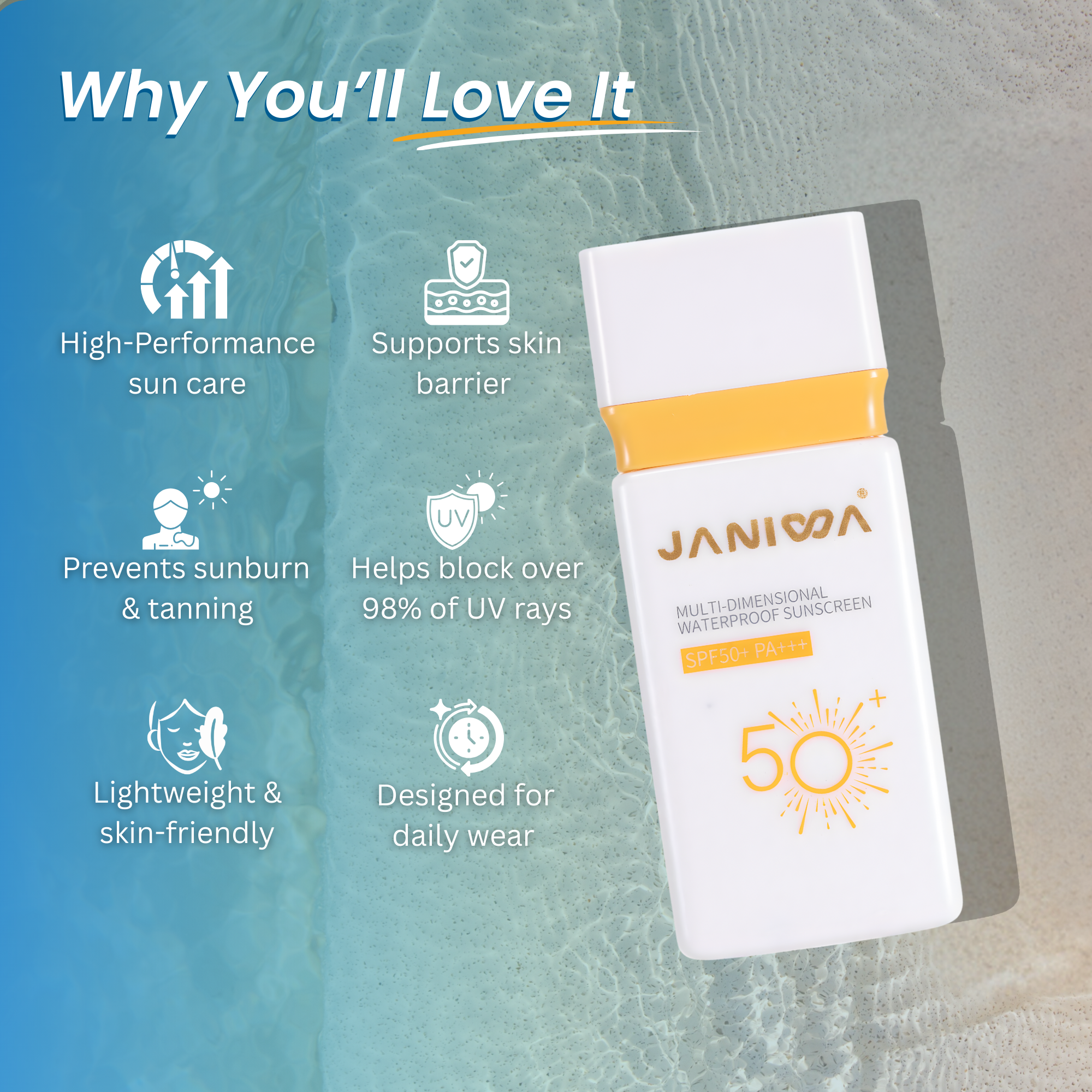 Janiwa Hydra-Shield Sunscreen SPF 50+ PA+++ - 30 g