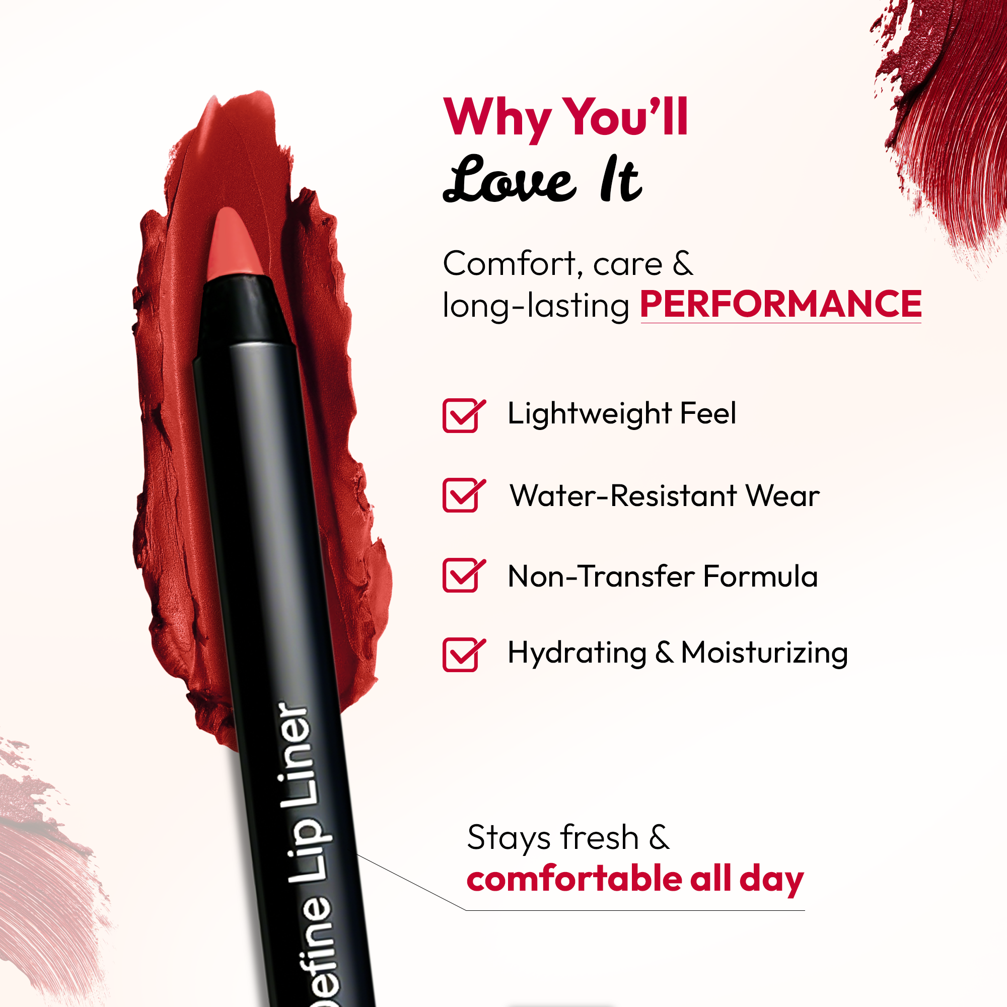 JANIWA Sculpt & Define Lip Liner | 3-in-1 Lip Crayon - Line, Fill & Shape