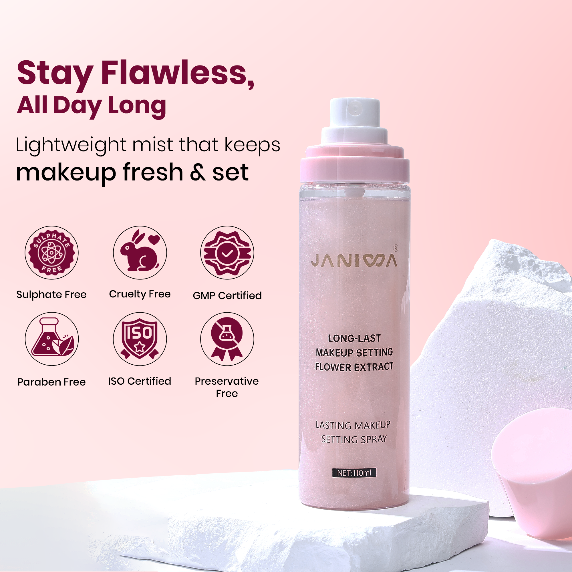 Janiwa Vegan Makeup Setting Spray - 110 ml