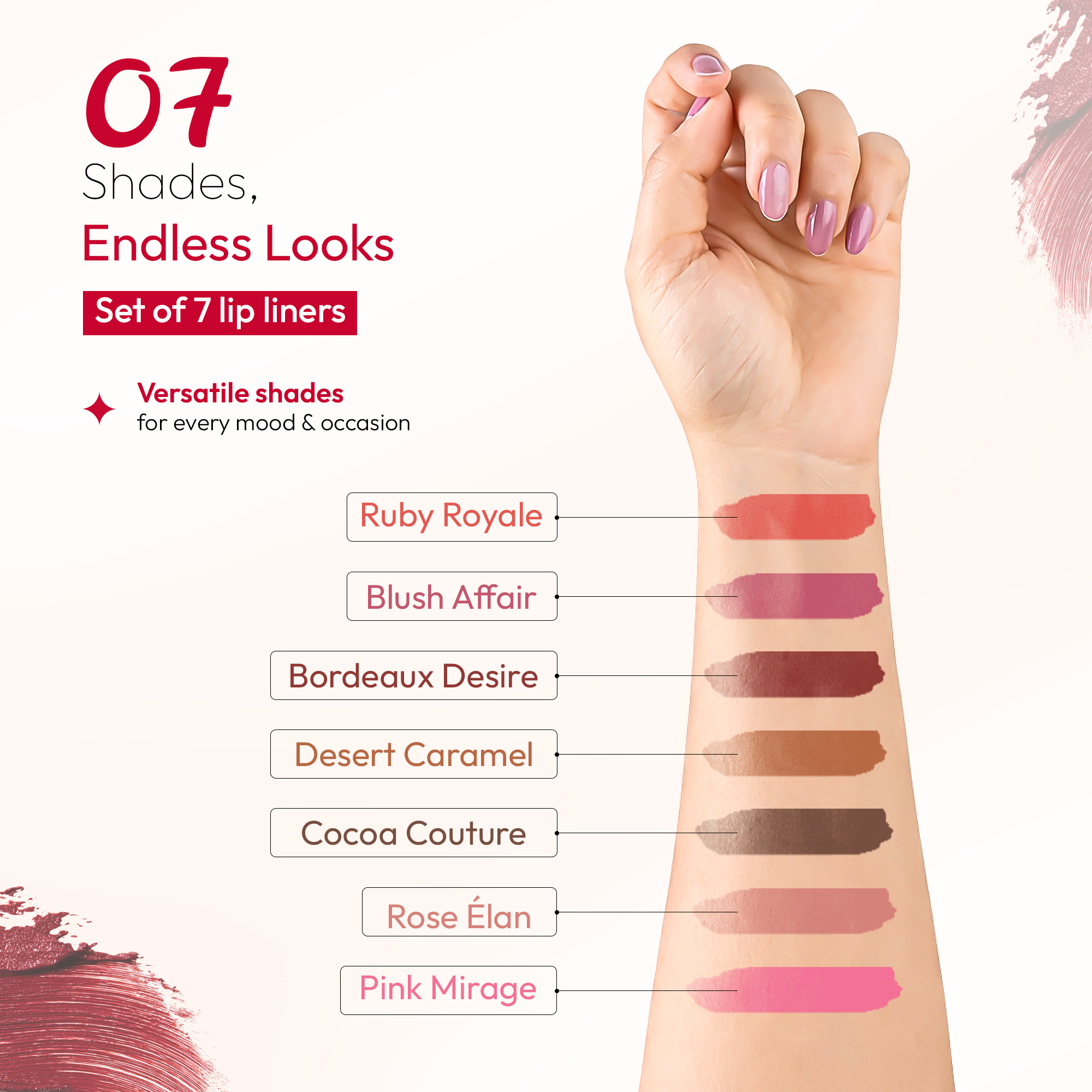 JANIWA Sculpt & Define Lip Liner | 3-in-1 Lip Crayon - Line, Fill & Shape