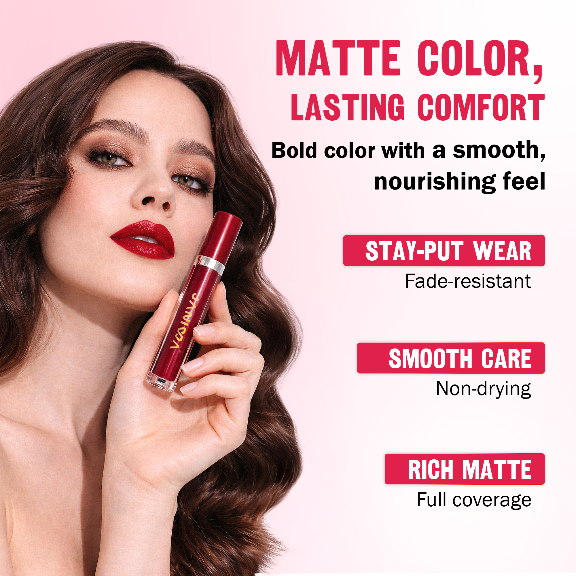 Janiwa Vegan Velvet Matte Liquid Lipstick Set (6 Pcs)