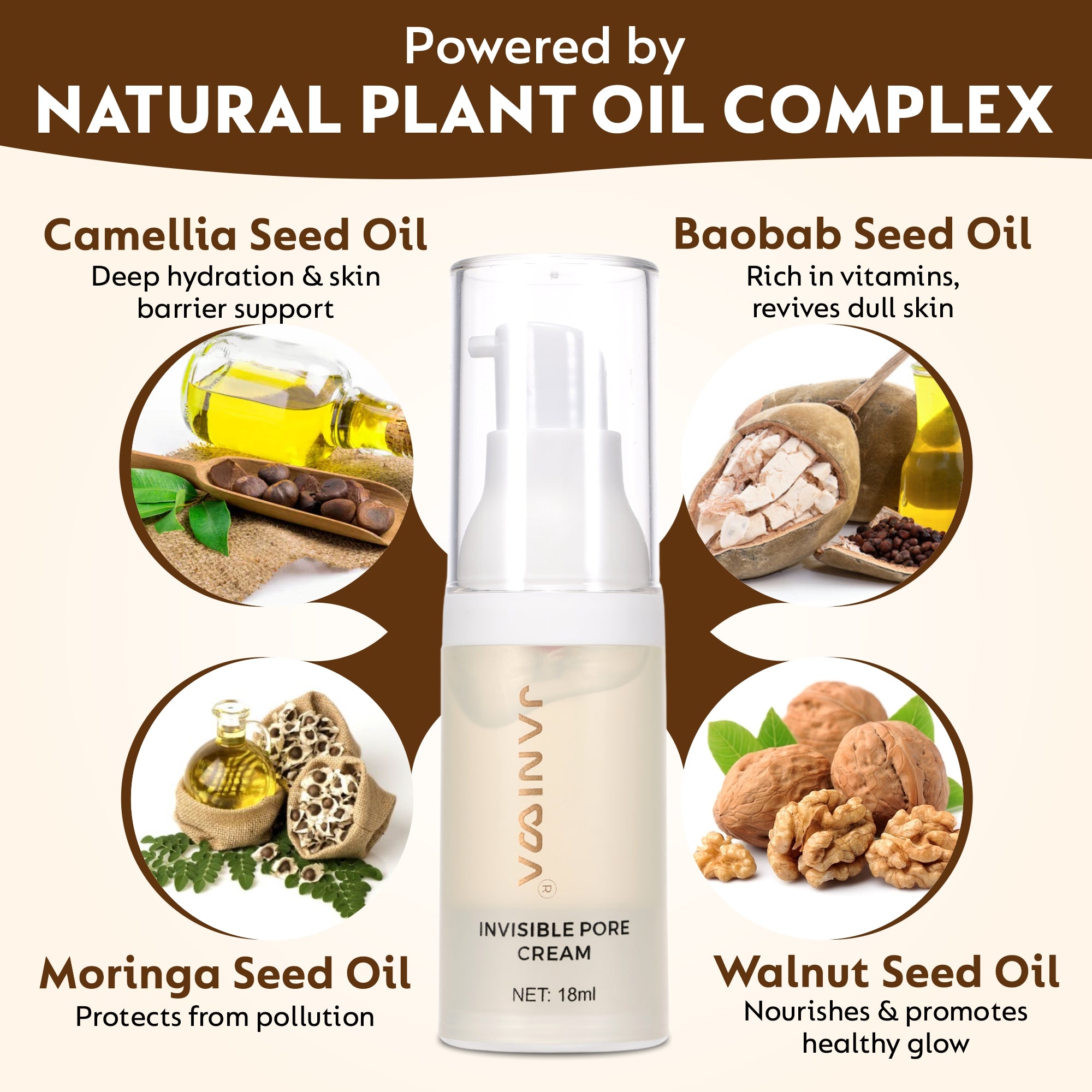 Janiwa Invisible Pore Face Cream - 18 ml