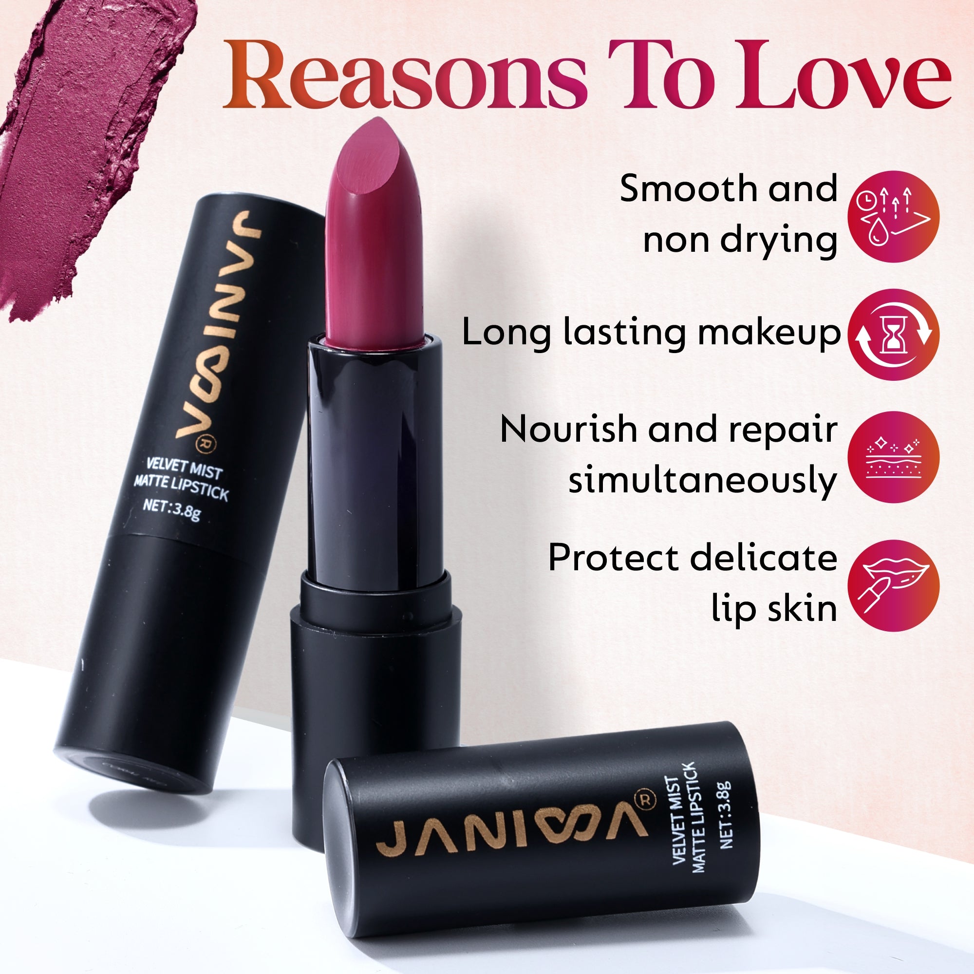 Janiwa Vegan Velvet Mist Matte Lipstick